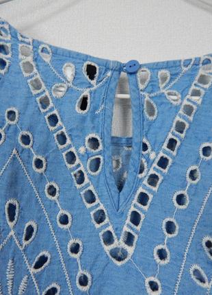 Ніжна мереживна блуза без рукавів топ від h&m ❤️❤️❤️ вишита із вишивкою прошва6 фото