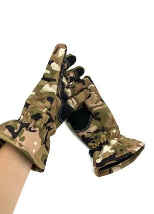 Перчатки армейские теплые всу тактические полнопалые зимние водонепроницаемые рукавицы. размер : 2xl6 фото