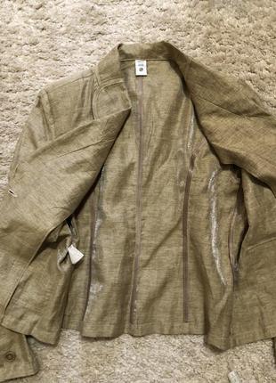 Пиджак, жакет лен италия оригинал в стиле d&g размер l, m дизайнерская модель6 фото
