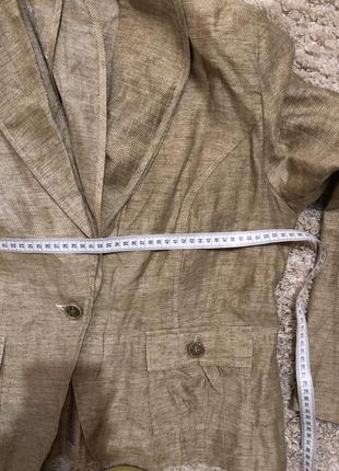 Пиджак, жакет лен италия оригинал в стиле d&g размер l, m дизайнерская модель7 фото