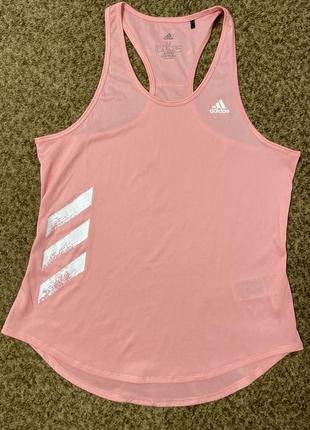 Майка, спортивная майка для бега adidas own the tank 3 stripes pb tank top pink (fq2459)5 фото