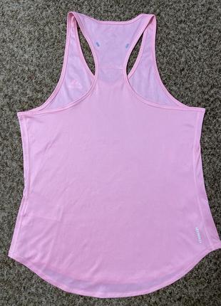 Майка, спортивная майка для бега adidas own the tank 3 stripes pb tank top pink (fq2459)6 фото