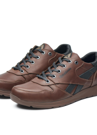 Натуральні шкіряні кеди кросівки туфлі для чоловіків натуральные кожаные кроссовки кеды туфли  натур3 фото
