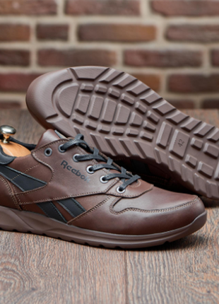 Натуральні шкіряні кеди кросівки туфлі для чоловіків натуральные кожаные кроссовки кеды туфли  натур9 фото