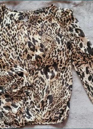 Продам женскую блузку, р.s, atmosphere,  леопардовый принт4 фото