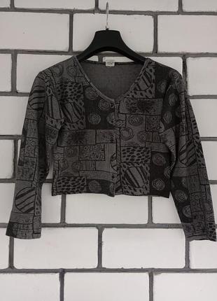 Винтажная кофтина (коттон 65%) топ на пуговицах; s