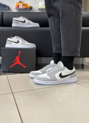 Мужские кожаные кроссовки nike air jordan 1 low#найк9 фото