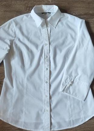 Рубашка рубашка классическая базовая белая george essentials7 фото