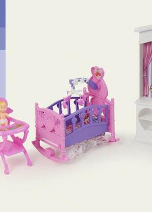 Меблі для ляльок типу барбі gloria 24022 з малюком топ