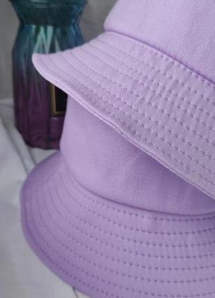 Актуальна панама панамка лілова лавандова фіолетова натуральна бавовна річна капелюх як zara4 фото