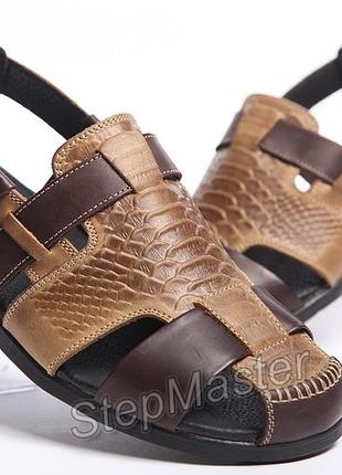 Сандалії шкіряні kristan reptile olive