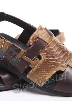 Сандалії шкіряні kristan reptile olive 3