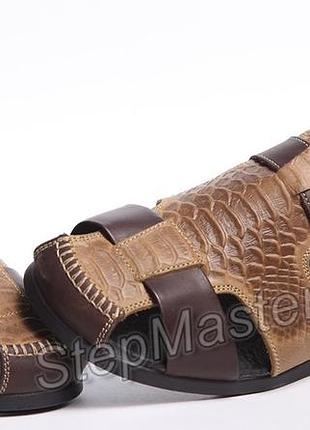 Сандалії шкіряні kristan reptile olive 6