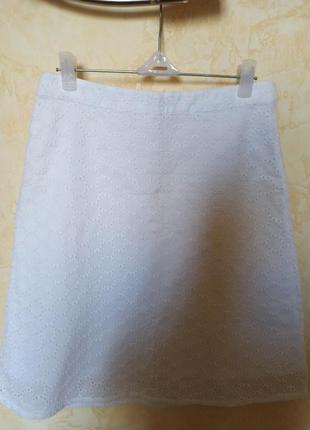 Красивая хлопковая юбка прошва а-силуэт