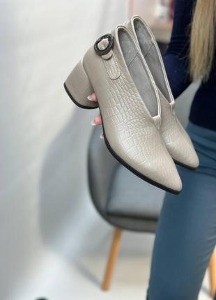 Эксклюзивные туфли ботильоны из натуральной итальянской кожи и замша женские на каблуке