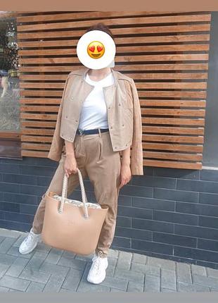 Брюки zara под замшу