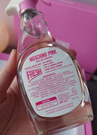 Оригинальный! подарочный парфюмированный набор moschino pink fresh couture6 фото