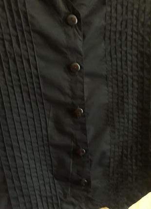 Чёрная натуральная хлопковая блузка жилетка размер m4 фото