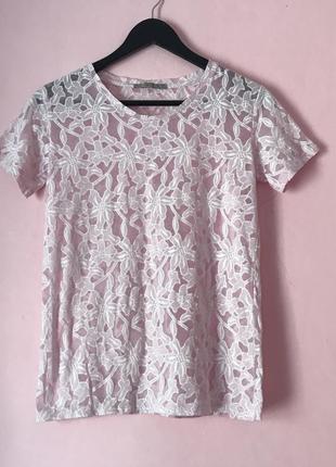 Распродажа! 🔥🔥🔥 стильная женская футболка нежно-розовая. р. s6 фото