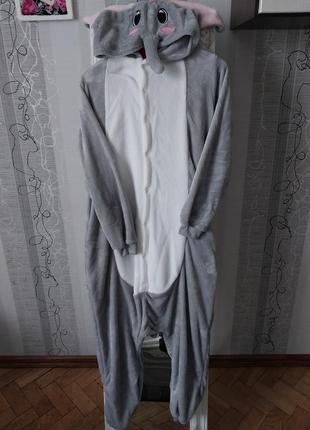 Пижама кигуруми комбинезон халат слоник