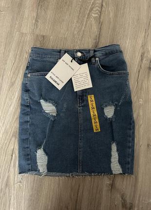 Джинсовая юбка pull&bear