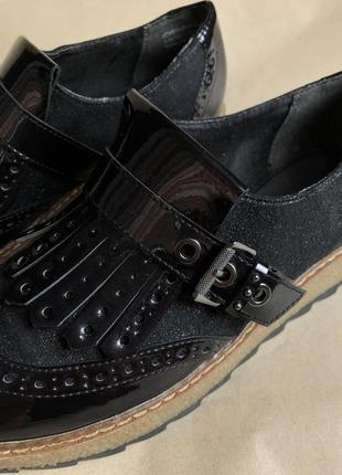 Броги tamaris туфли лоферы оксфорды на платформе2 фото
