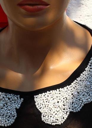 Изумительная шифоновая блуза atmosphere 48-50 c жемчугом2 фото