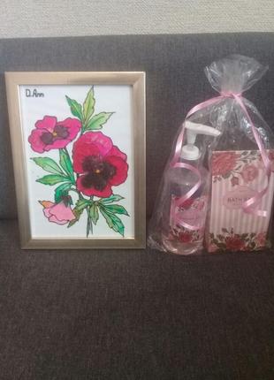 Подарунковий жіночий набір "весняний" подарунок на 14 лютого день святого валентина