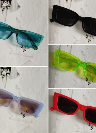 Сонцезахисні прямокутні стильні окуляри  леопардовий9 фото