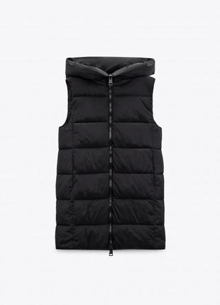 Жилетка zara, стьобаний жилет zara,4 фото