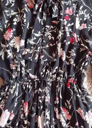 Неймовірна шифонова сукня міді з підкладкою8 фото