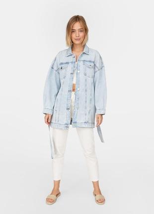 Джинсовка stradivarius oversize