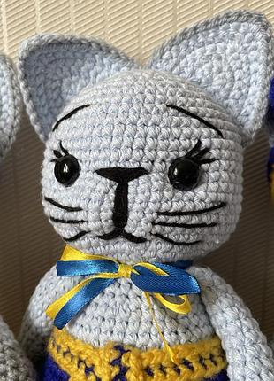 Екологічна іграшка киця-українка, котик-українець5 фото