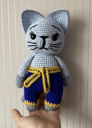 Екологічна іграшка киця-українка, котик-українець4 фото