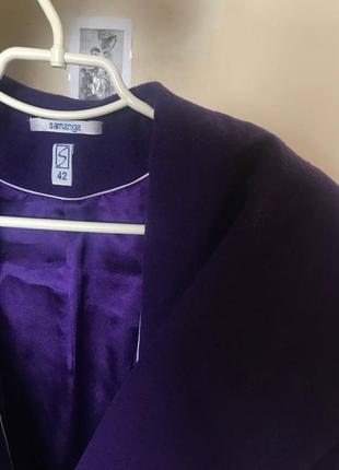 Кашемировое фиолетовое пальто samange4 фото