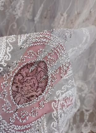 Тюль комбинированная вышивка медальон ❤️