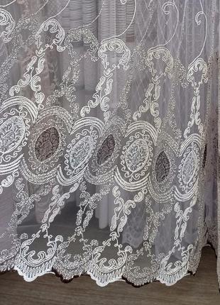 Тюль комбинированная вышивка медальон ❤️
