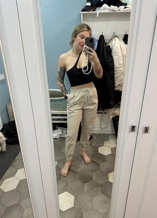 Шкіряні джогери zara