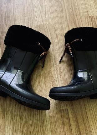 Шикарные резиновые сапоги с мехом igor campera rain boots (испания)