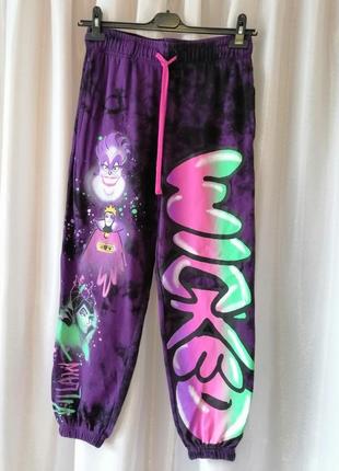 Круті веселі штани джоггери принт тай дай у розлученнях з крутою мультяшною накаткою disney крутые в