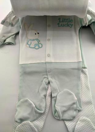 Повний набір у пологовий будинок 0-3 місяців туреччина для новонародженого костюма 8 предметів білий (кдн119)4 фото