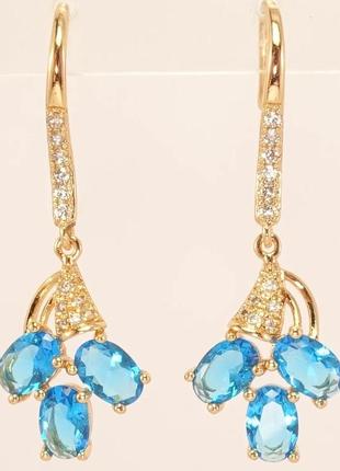 Сережки позолота хр 18 к підвіски