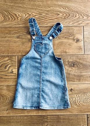 Джинсовый сарафан h&m 110-116р