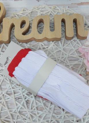 1-2/3-4 года новые фирменные детские колготы колготы девочке косы 2 шт reserved оригинал3 фото