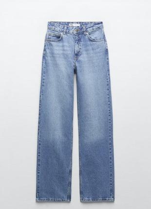 Джинсы zara z1975 с высокой посадкой, длинные, 44 размер xl