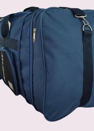 Большая дорожная сумка "leadhake" цвет синий размер 76х36х29 см. 80 литров3 фото