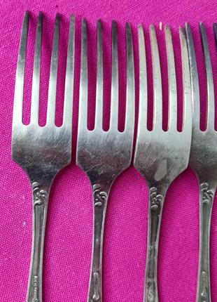 Вилки мельхіорові десертні срср мнц мельхіор набору 6 штук