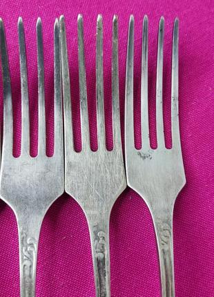 Вилки мельхіорові десертні срср мнц мельхіор набору 6 штук