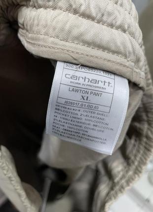 Нові бежеві брюки carhartt lawton pant xl карго широкі штани8 фото