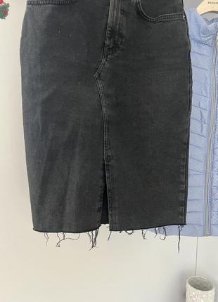Черная джинсовая юбка миди denim co2 фото